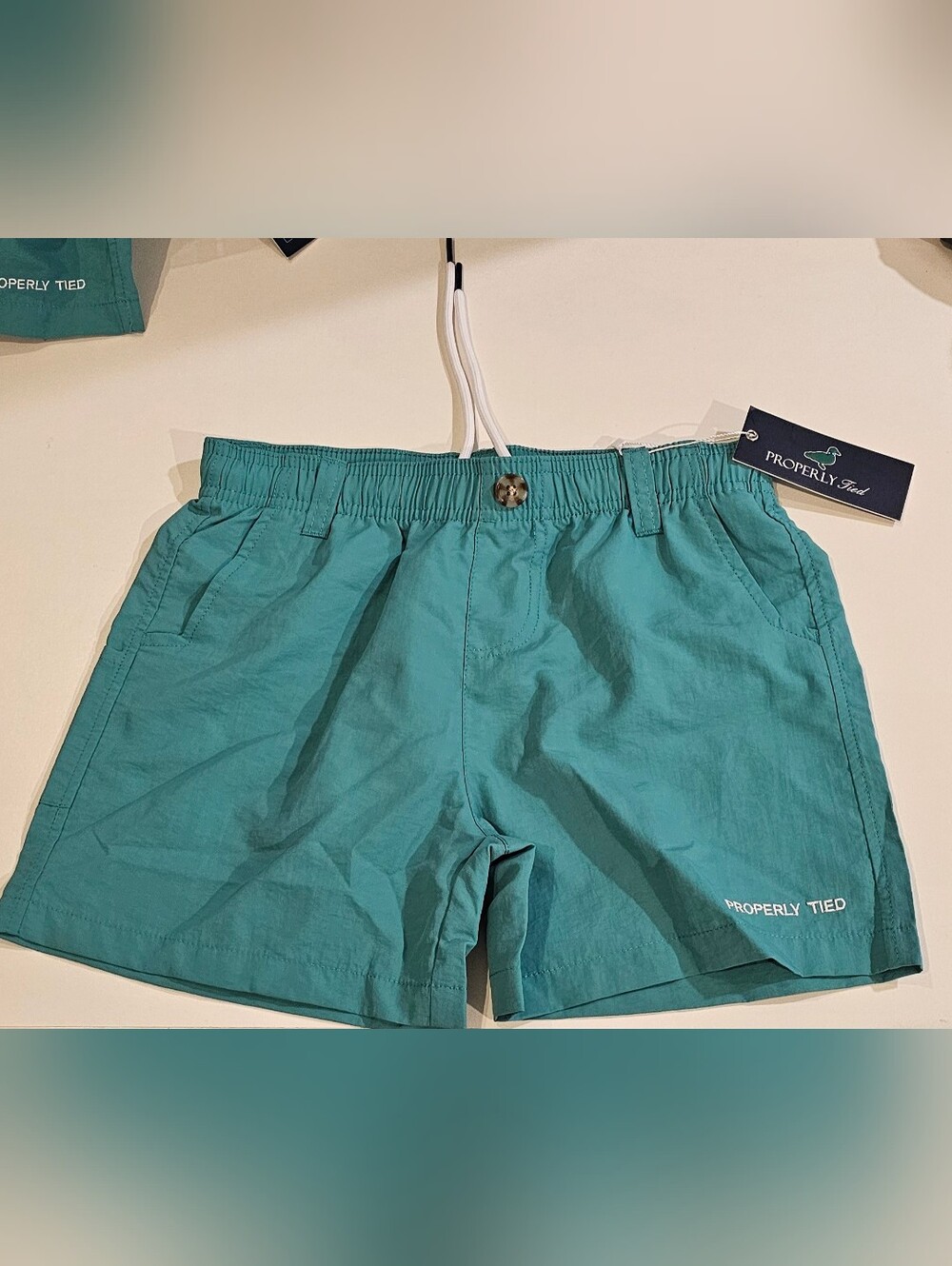 New Properly Tied Mallard Shorts Teal Casual Shorts - Lightweight Summer Shorts
